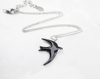 Bird pendant, Сute swallow pendant, Swallow Charm Necklace, Cute and Charming Jewelry