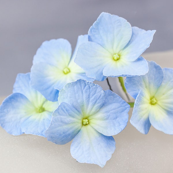 Hydrangea hair pins Set of 5 hair pins Blue flower wedding hair pins