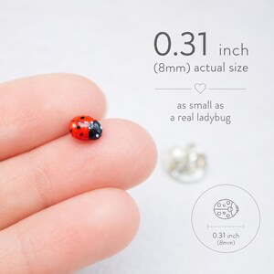 Ladybug pin Realistic miniature ladybird brooch image 5