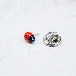 Ladybug pin Realistic miniature ladybird brooch image 4