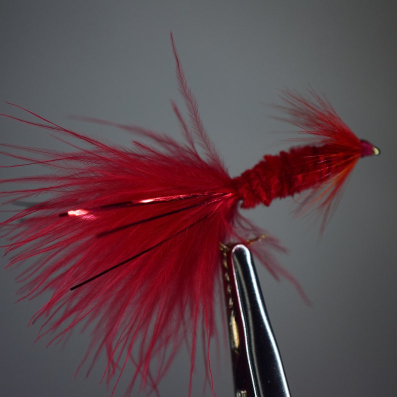 RED WOOLLY BUGGER Size 6 Fishing Flies Streamer Attractor Etsy