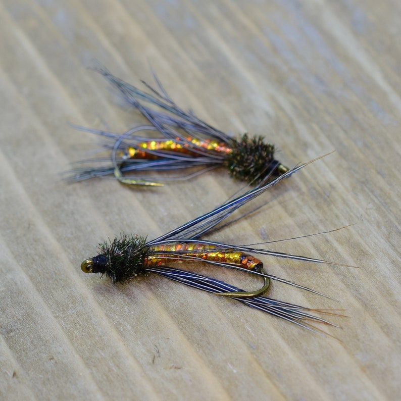 Wet fly for rainbow trout Emerger fly pattern Chironomid Etsy