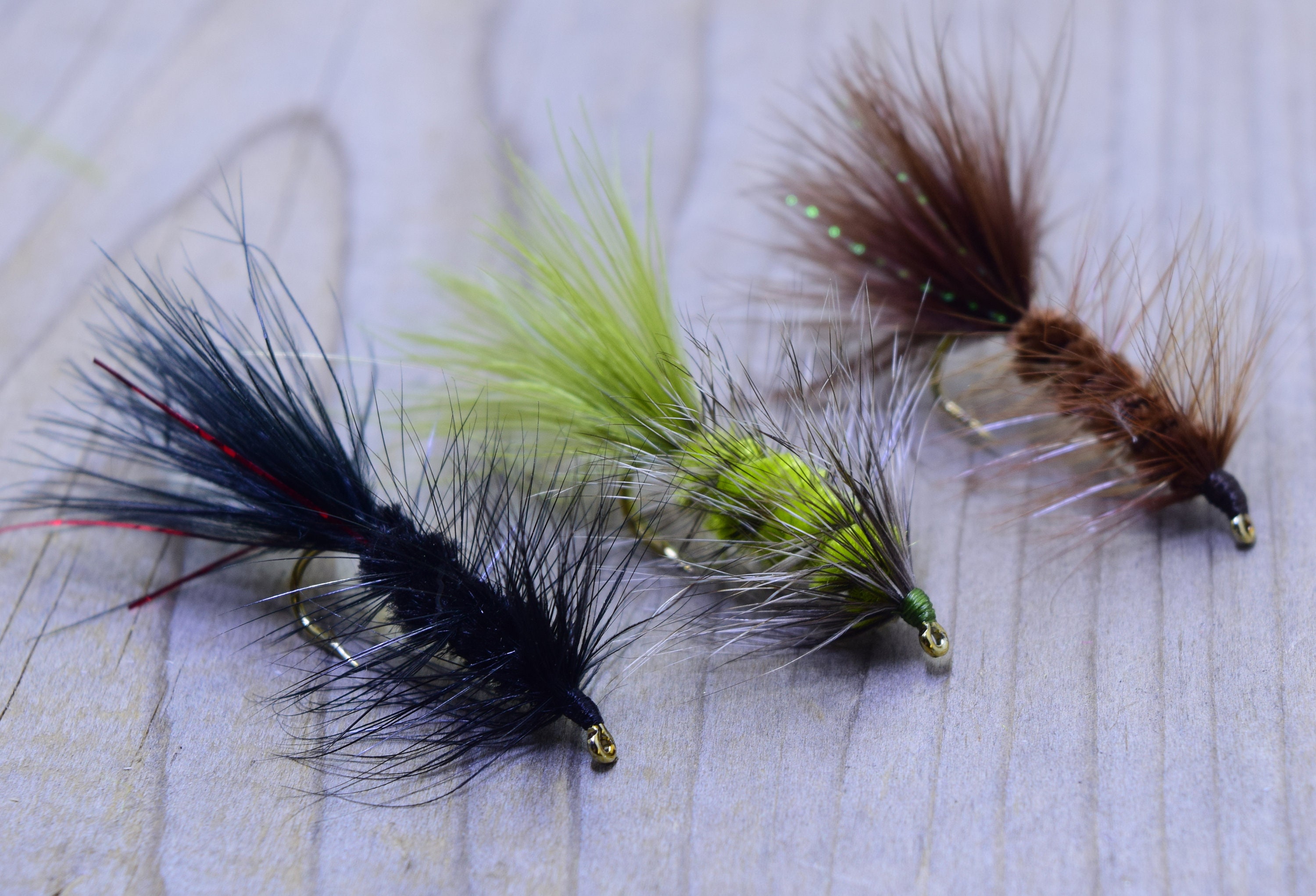 WOOLLY BUGGER size 6 Assorted Trout Flies Streamers Fly Etsy