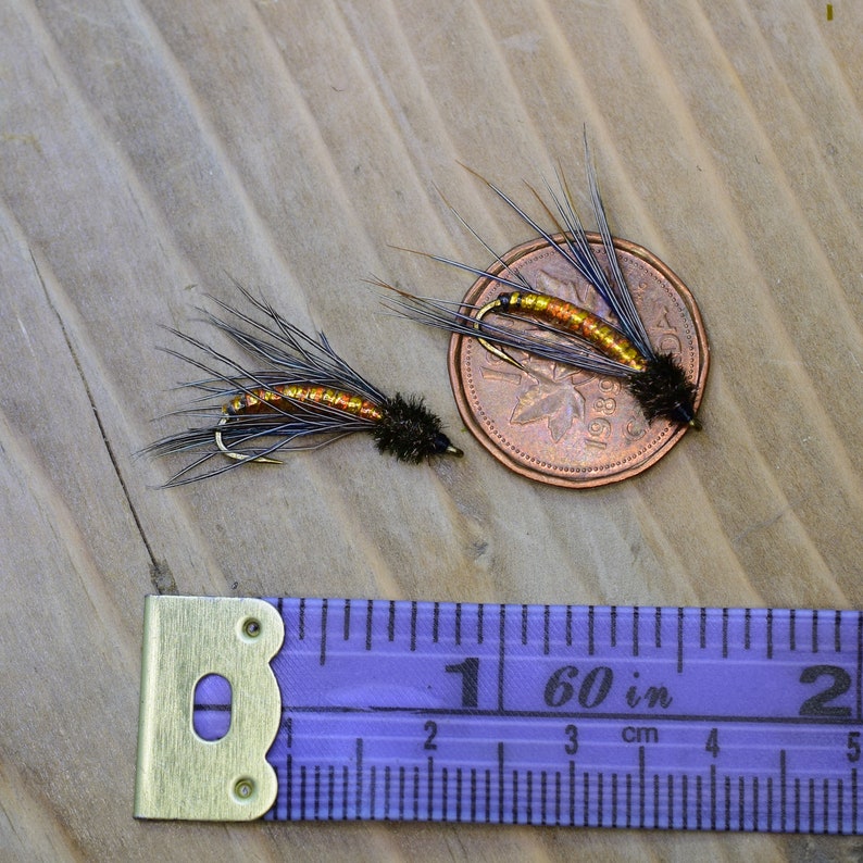 Wet fly for rainbow trout Emerger fly pattern Chironomid Etsy