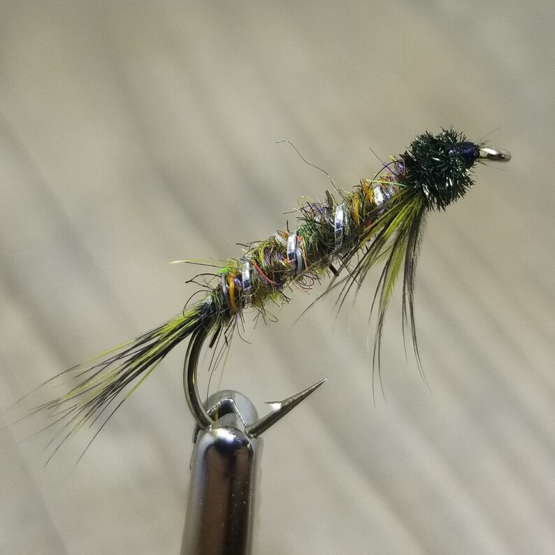 Fishing Flies Damsel Fly Blue Fishing Fly ~ Size 8 ~ Six 6