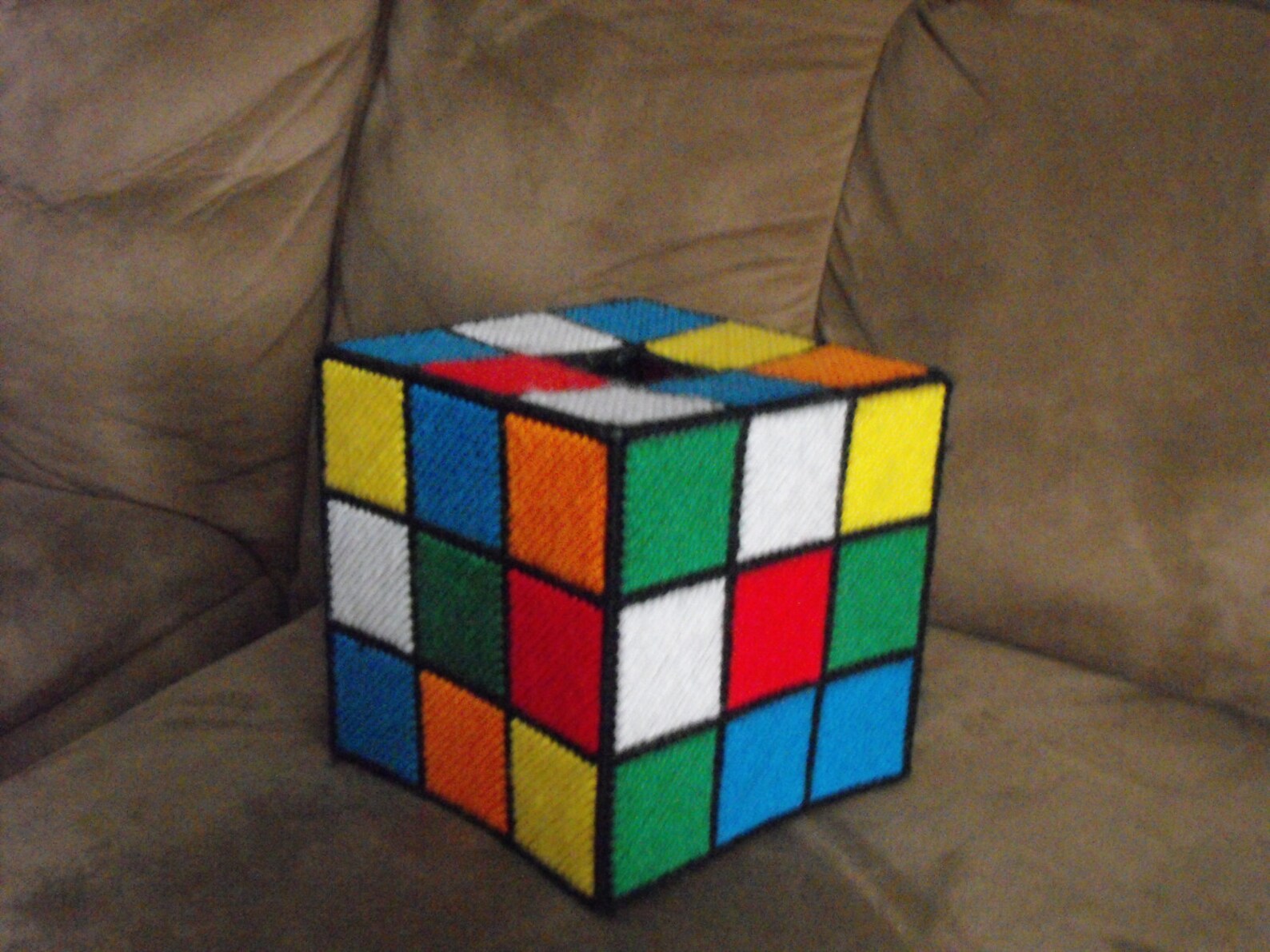 Rubiks Cube Tissue Box Etsy