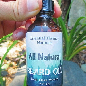 Fresh Woodsy Beard Oil - Conditioning Beard Growth Oil -  ALL NATURAL   2OZ