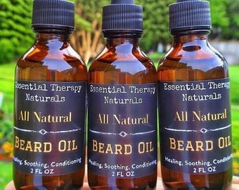 3 Bottles Beard Oil: 7 Oil Blend, Conditioning & Promotes Growth 2oz