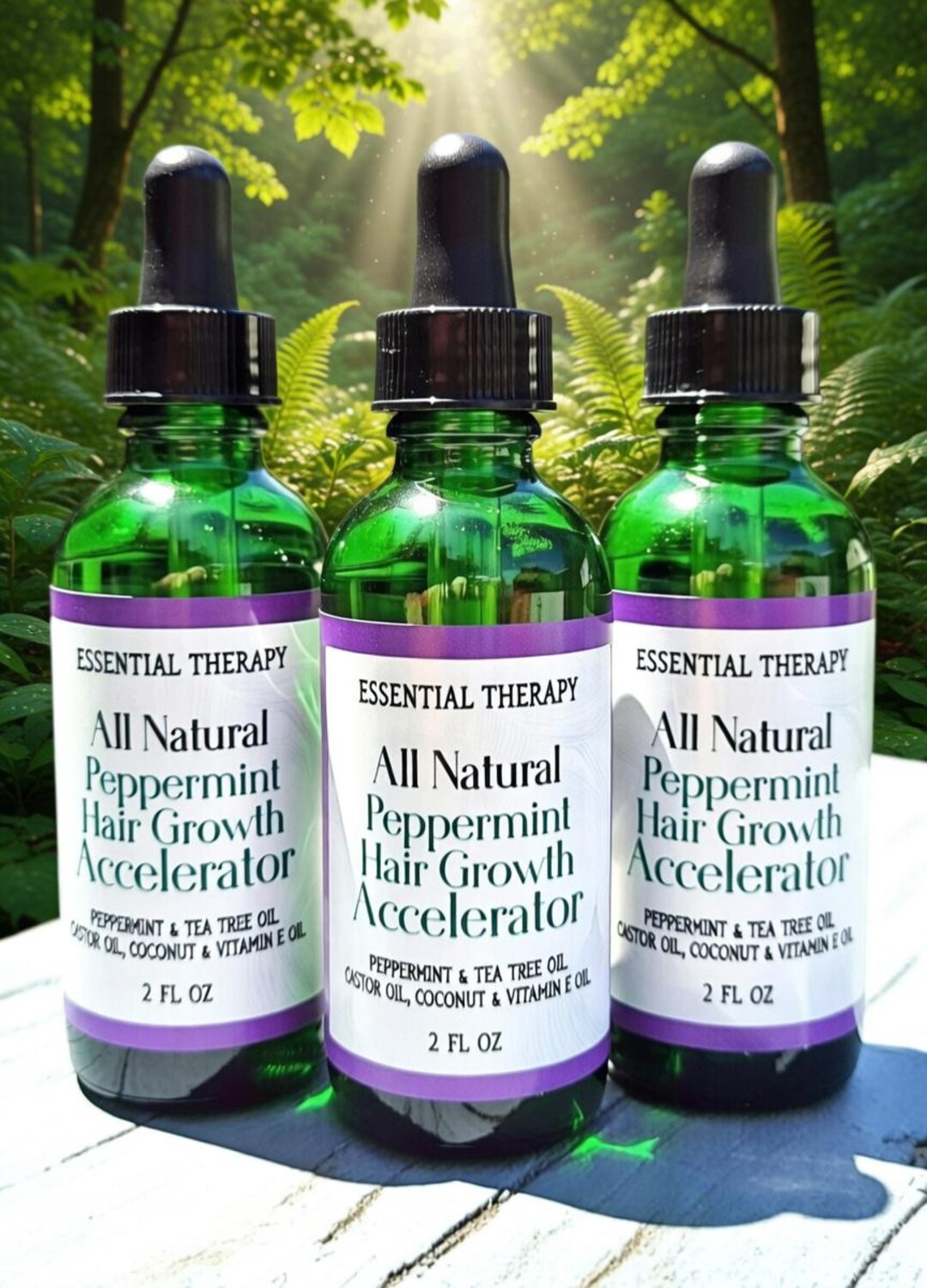 3 Pack Peppermint Hair Growth Accelerator | Natural Herbal Tea Tree ...