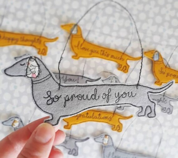 Dachshund mini message banners