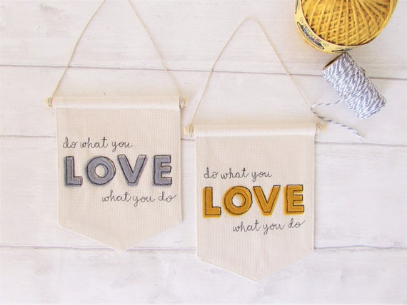 Do what you love, love what you do - Positive affirmation Mini Banner