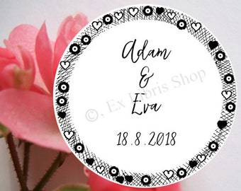 Personalized wedding stamp "cross hatch", wedding stamp, wedding DIY, name stamp, personalized stamp, save the date stamp, 833