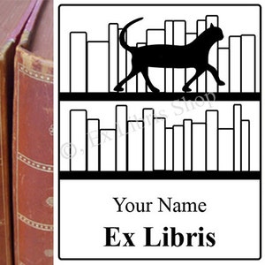 Bookplate stamp or stickers "Tom on the bookshelf"", ex libris, personalized book stamp, library stamp, librarian stamp, ex libris stamp