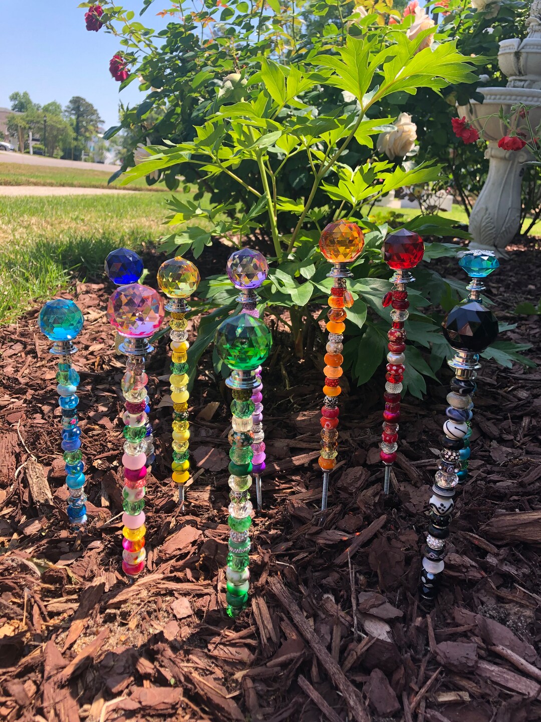 BEADED GARDEN RODS Etsy