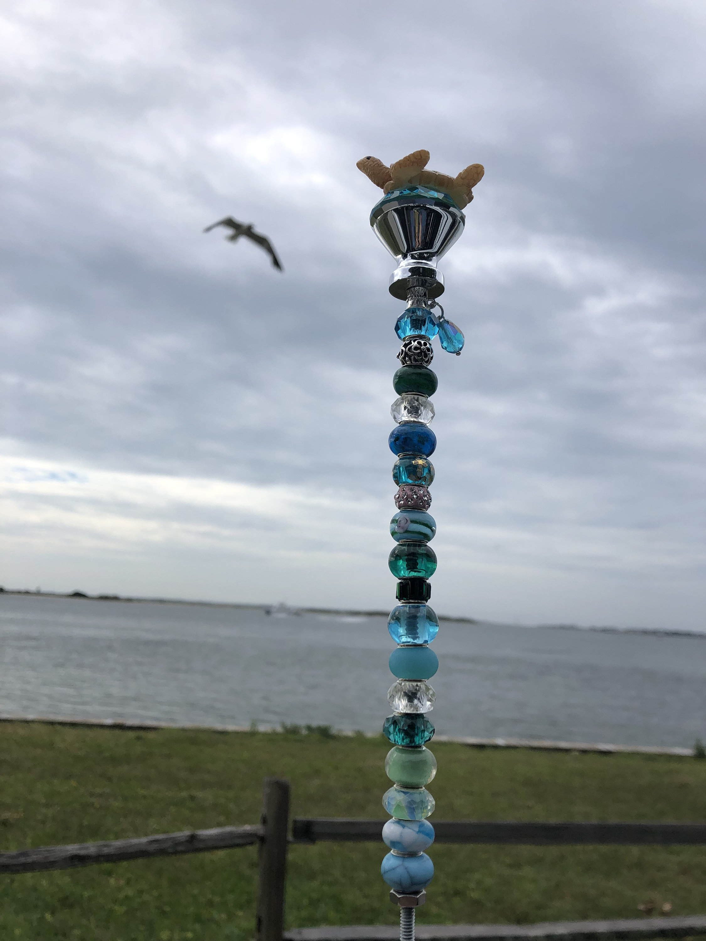 SEA TURTLE Sparkly Garden Rod - Etsy