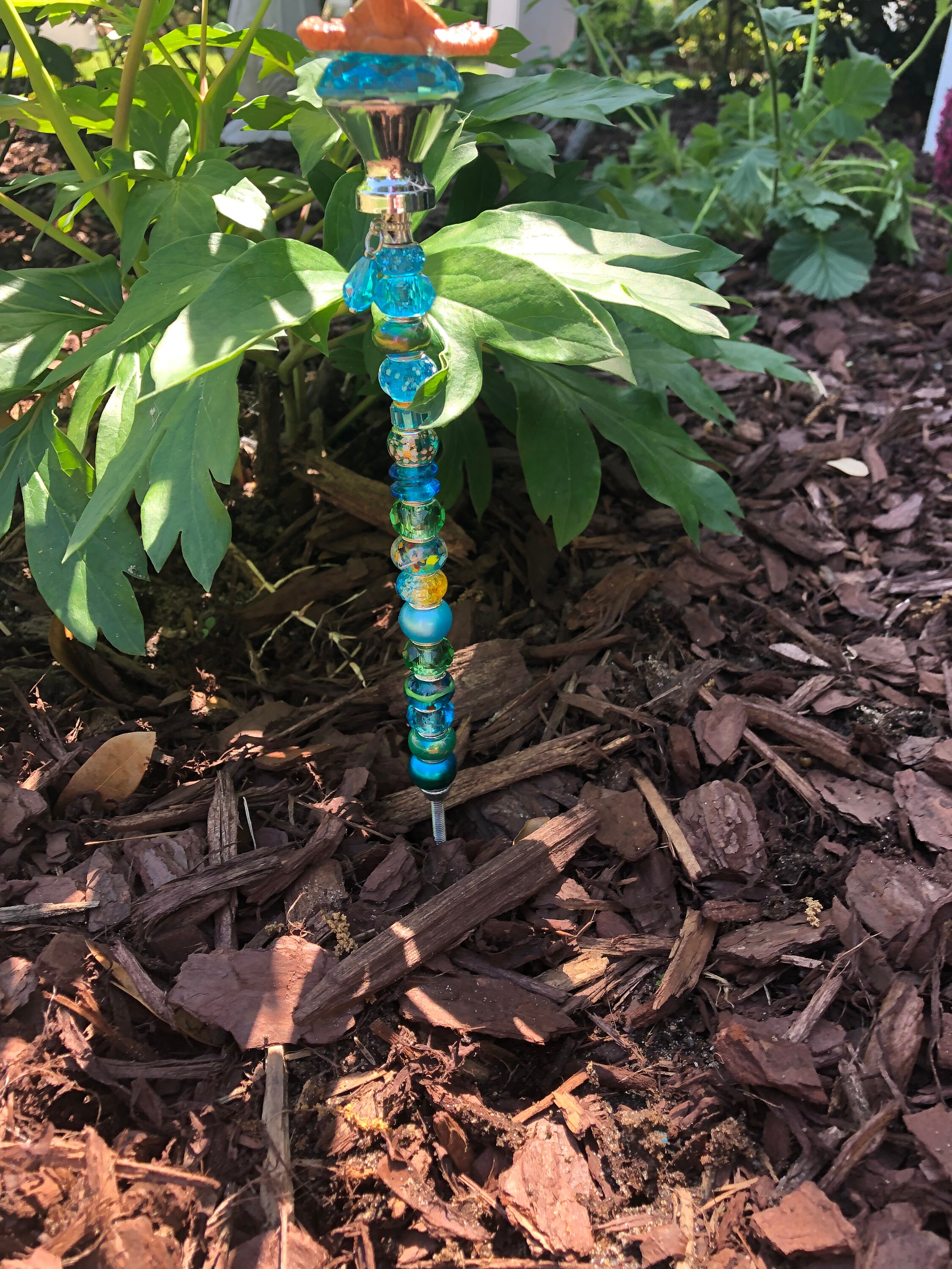 SEA TURTLE Sparkly Garden Rod Etsy