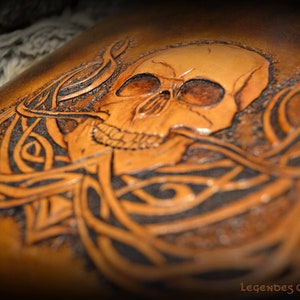 Leather grimoire A4 format “Ghost Rider”