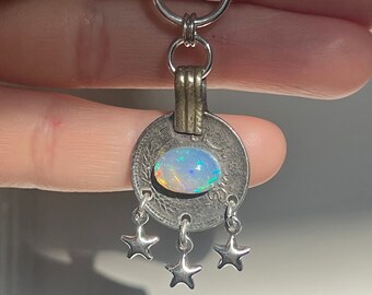 Opal + Star Toggle Choker (Sterling Silver)