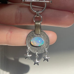 Opal + Star Toggle Choker (Sterling Silver)