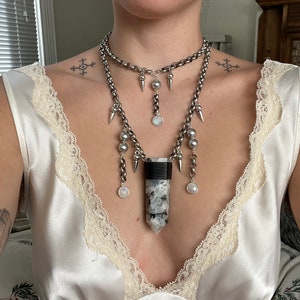 Moonstone Studded Statement Necklace