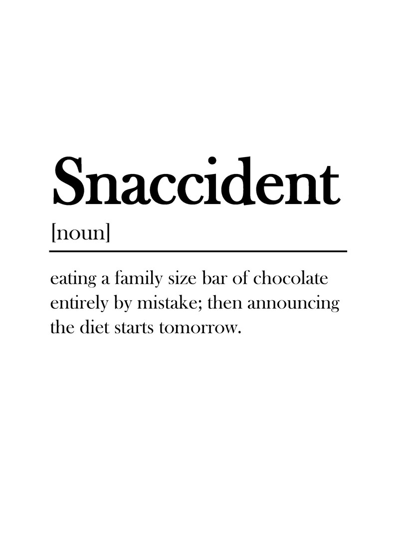 Set of Three Kitchen Quote Kitchen Definition Snaccident Etsy UK