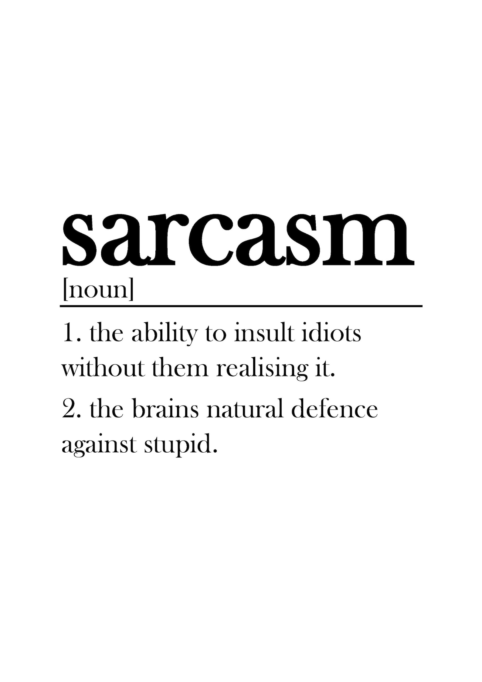 Sarcasm Definition Dictionary Funny Humour Quote Print - Etsy