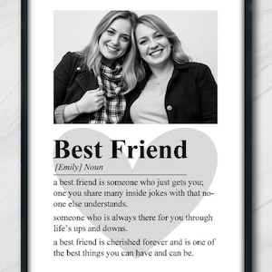 Afdrukbaar cadeau beste vriend | Aangepaste digitale print | Muurkunst beste vriend | Gepersonaliseerde verjaardag afdrukbaar | Klaar binnen 24 uur!