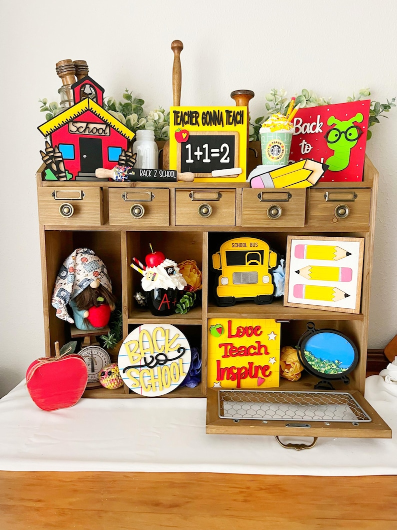 Handmade Wooden Pencil Mini Sign: Teacher Desk Decor image 7