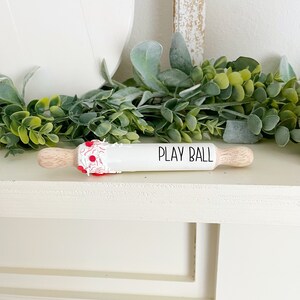 Play Ball Mini Rolling Pin – Baseball Tiered Tray Decor for Sports Fans