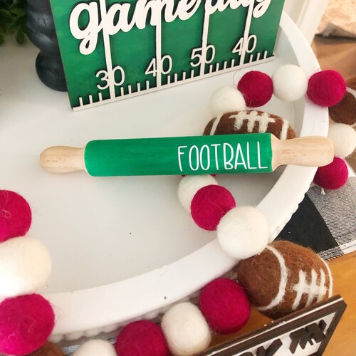 Football Tiered Tray Decor Etsy
