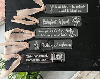 Spicy Bookish Acrylic Bookmark | Sarcastic Reader Gift