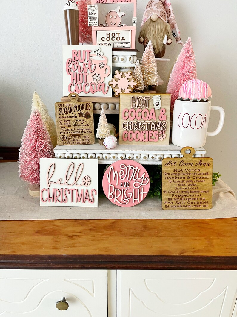 Melrose International Winter Cookies and Cocoa Wall Sign (Set of 2) main image 0