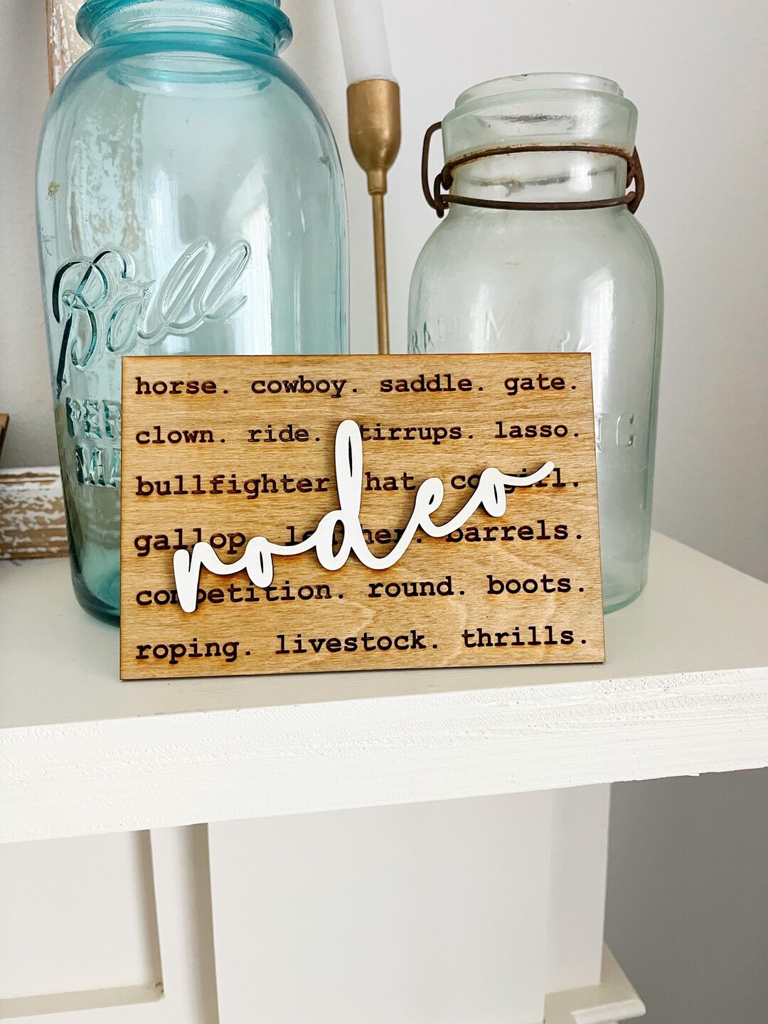 Wood Rodeo Sign Rustic Wooden Rodeo Sign – 3D Western Decor - Etsy
