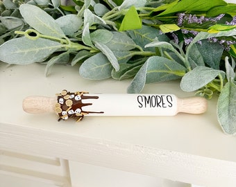 Mini S'mores Deegroller Decor | Rustiek kampvuurkeukenaccent