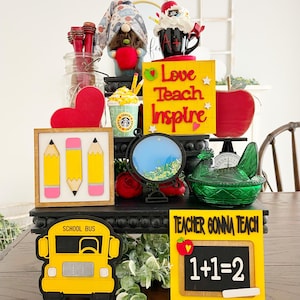 Handmade Wooden Pencil Mini Sign: Teacher Desk Decor image 9