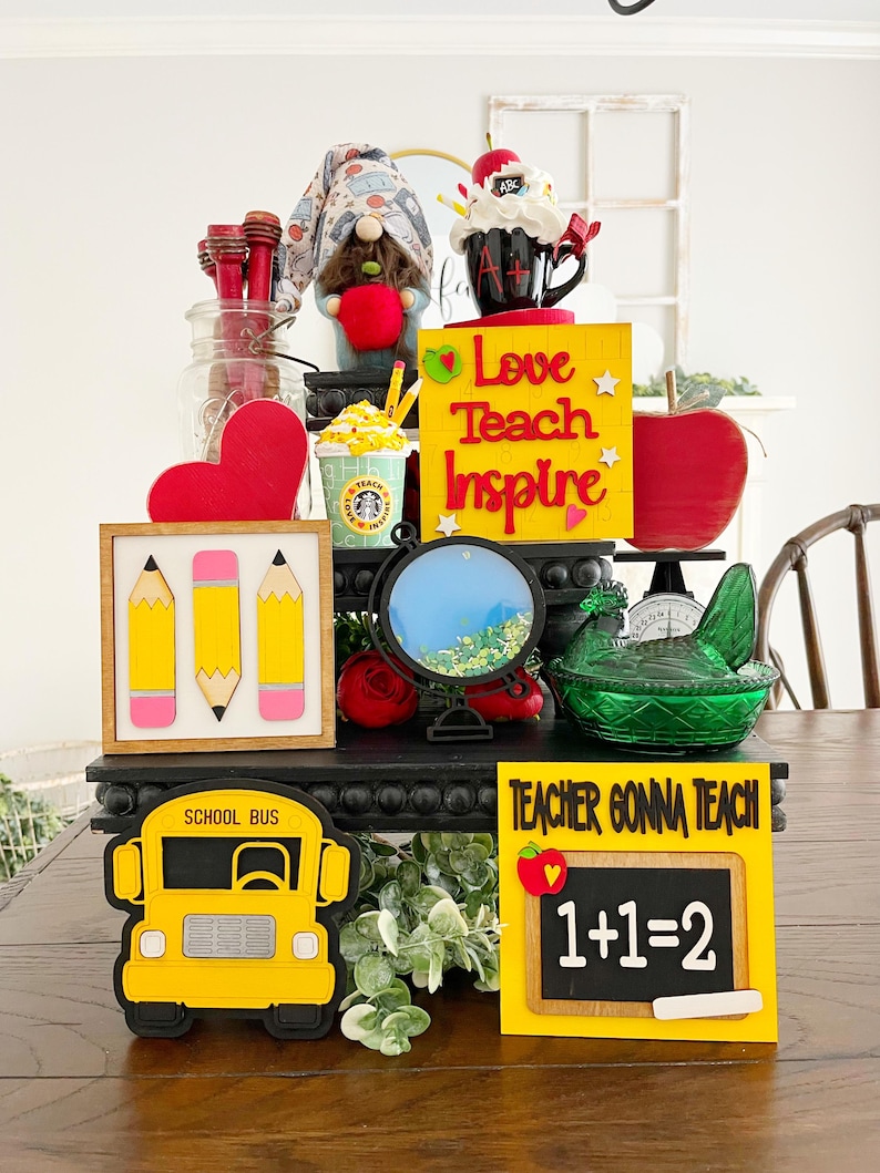 Handmade Wooden Pencil Mini Sign: Teacher Desk Decor image 9