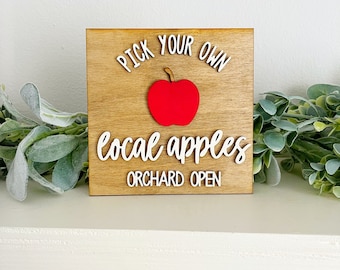 Apple Orchard Sign | Rustic Farmhouse Tiered Tray Decor