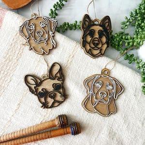 Custom Dog Breed Christmas Ornament: Laser-Cut Wooden Pet Keepsake