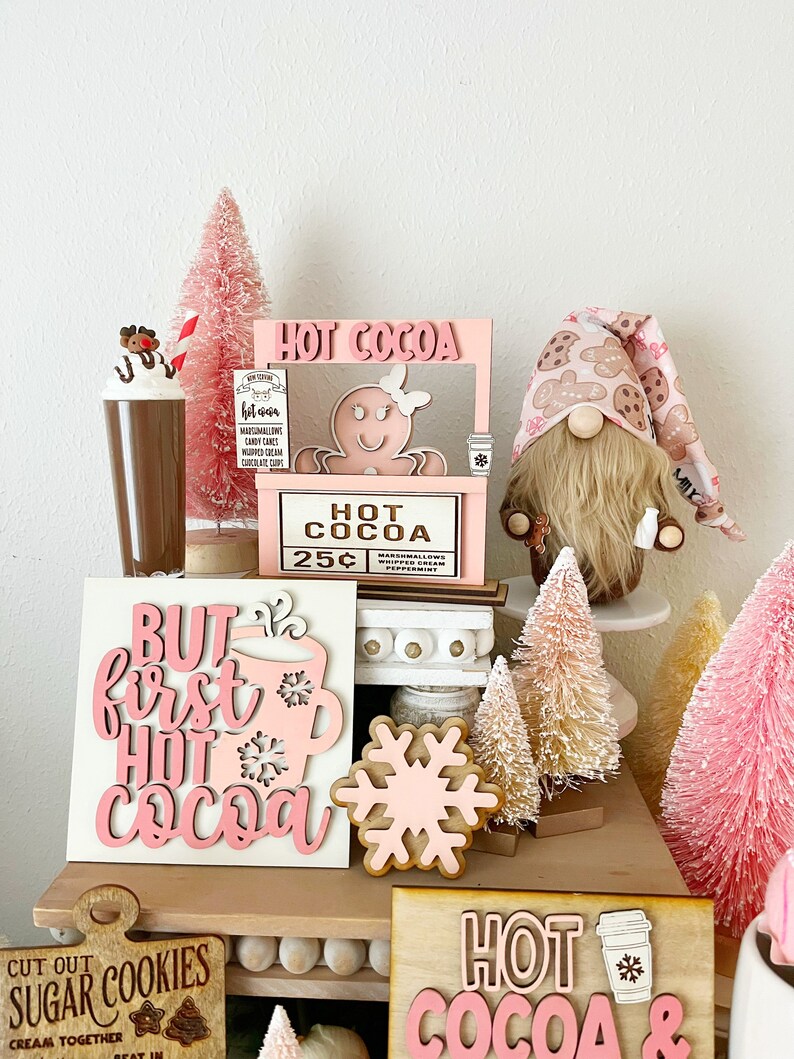 Melrose International Winter Cookies and Cocoa Wall Sign (Set of 2)