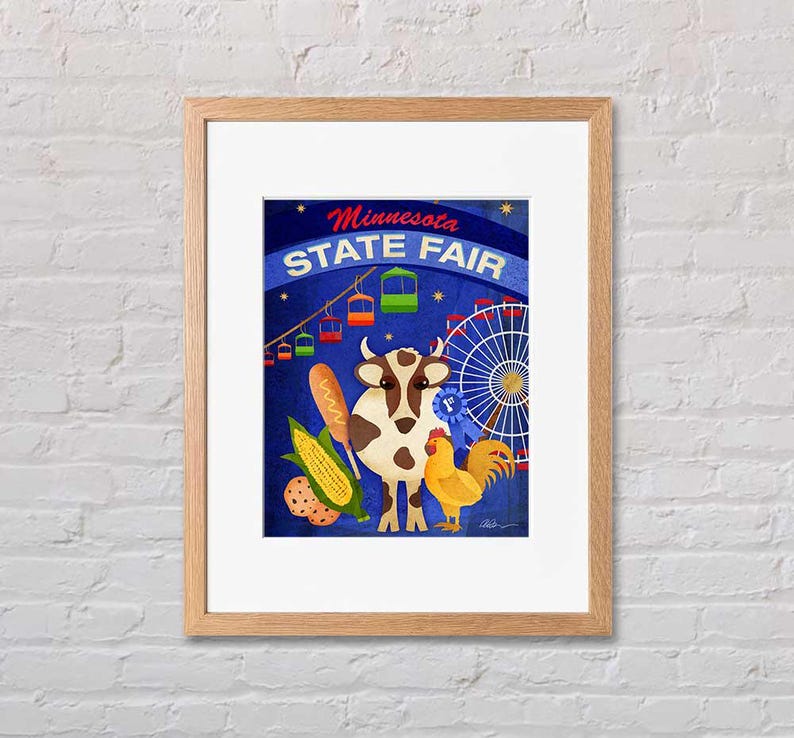 Mn State Fair Sticker Minnesota State Fair: 11x14 Print - Etsy