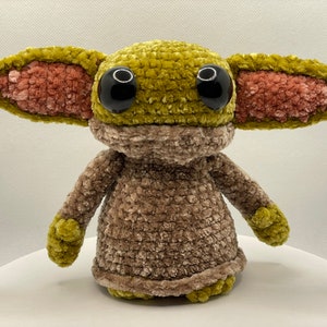 Green Alien in super Soft Velvet Yarn