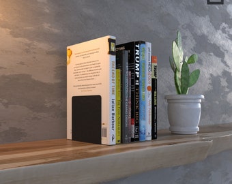 Serre-livres design étagère de rangement minimaliste décoration en métal noir maison salon accent d'espace livraison gratuite dans le monde entier