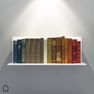 Book Metal Wall Shelf Minimal Design Custom Size Hidden Floating DIY Storage