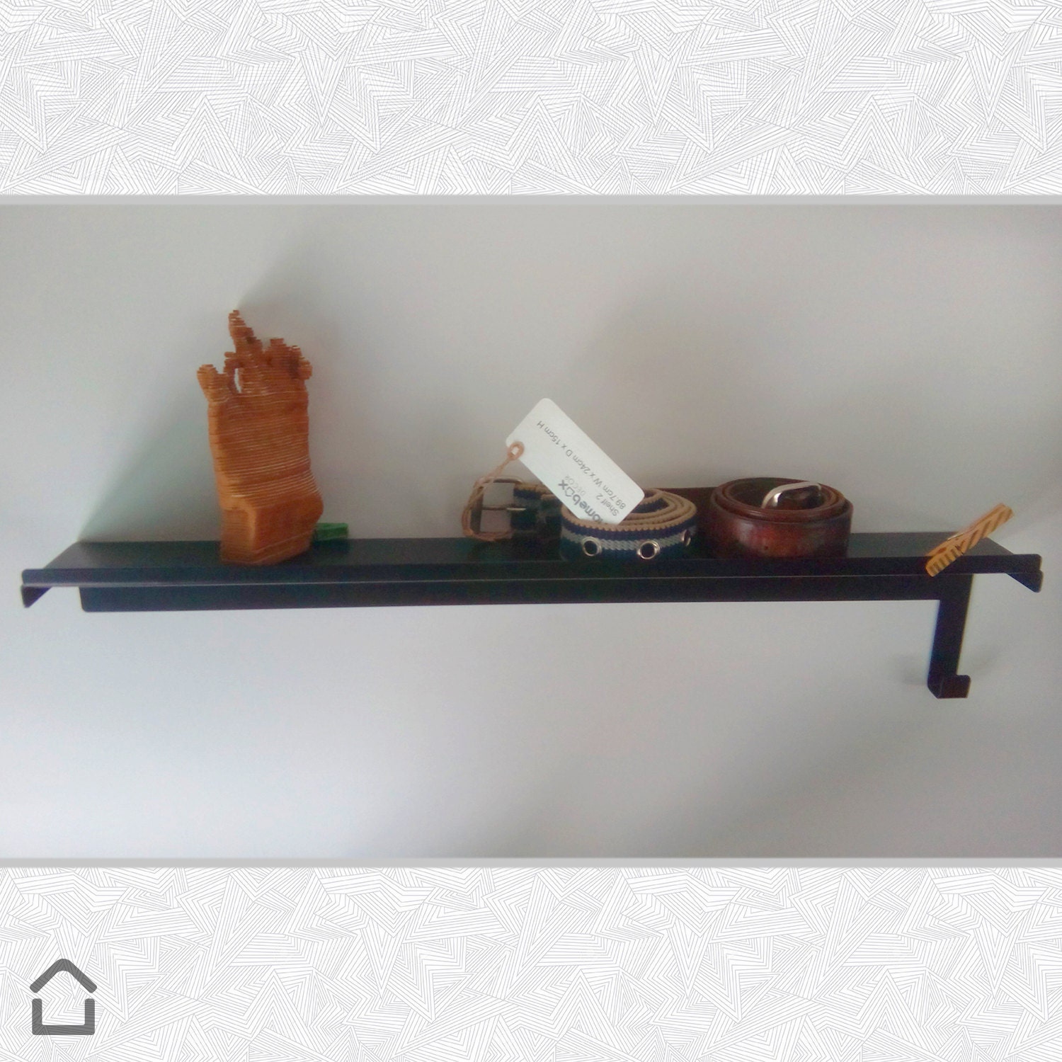 Estante de almacenamiento de metal de pared más abrigo / | Etsy
