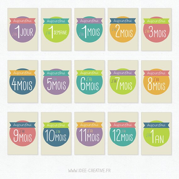 Kit De Cartes Etapes Les Premiers Mois De Bebe Etsy Kit De Cartes Etapes Les Premiers Mois De Bebe Etsy