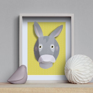 Donkey - Creative Kit DIY animal trophy in paper