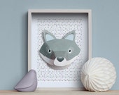 Wolf - Creative Kit DIY animal trophy in paper