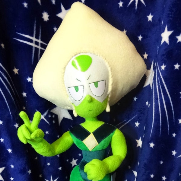 Steven Universe inspired ALMOST LIFE SIZE Peridot full poseable art doll plushie (see description!). Customizations are welcome!