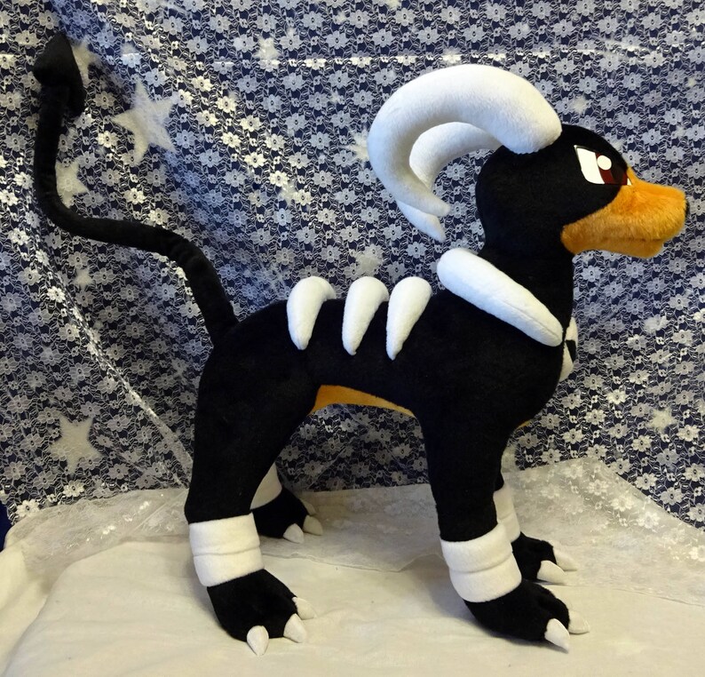 regular or shiny customizations ok! made of minky Pokemon inspired large size Houndoom plush made-to-order