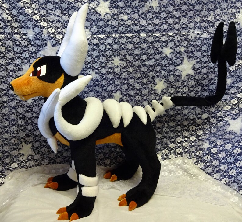 Pokemon inspired large size Mega Houndoom plush made of | Etsy
